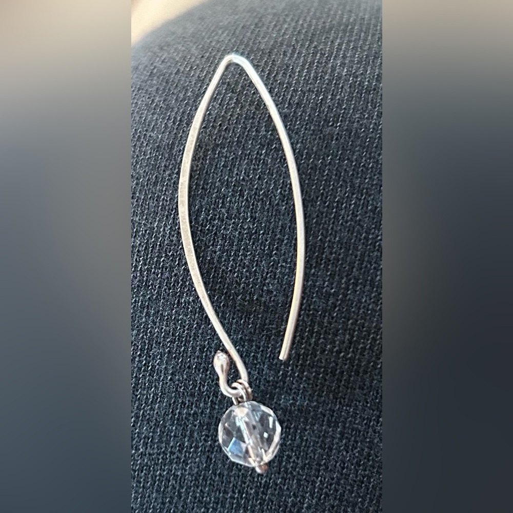Sterling crystal 2” drop dangle earrings